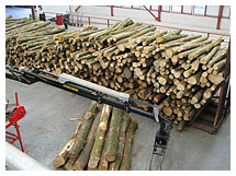 Houtopslag voor productie